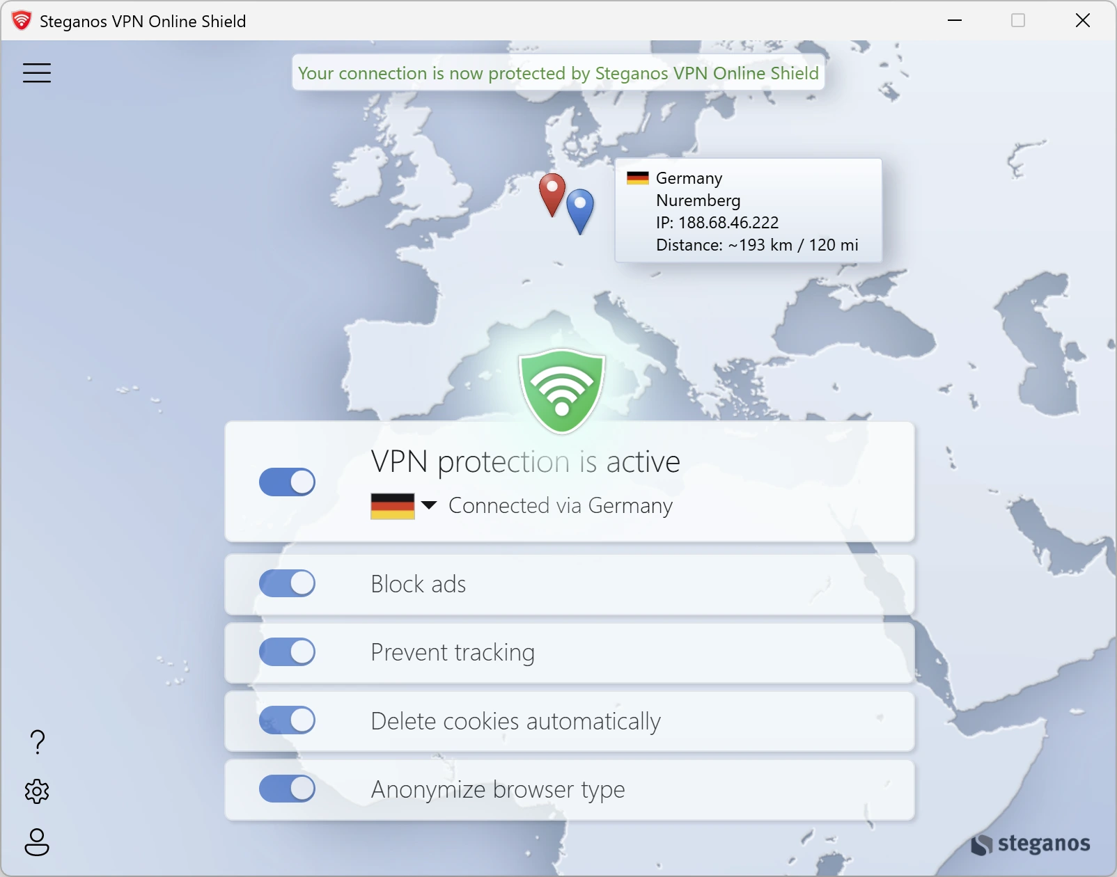 Steganos VPN Online Shield